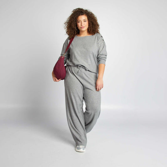 Pantalón de punto suave GRIS