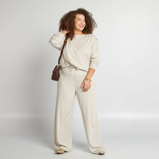Pantalón de punto suave BEIGE