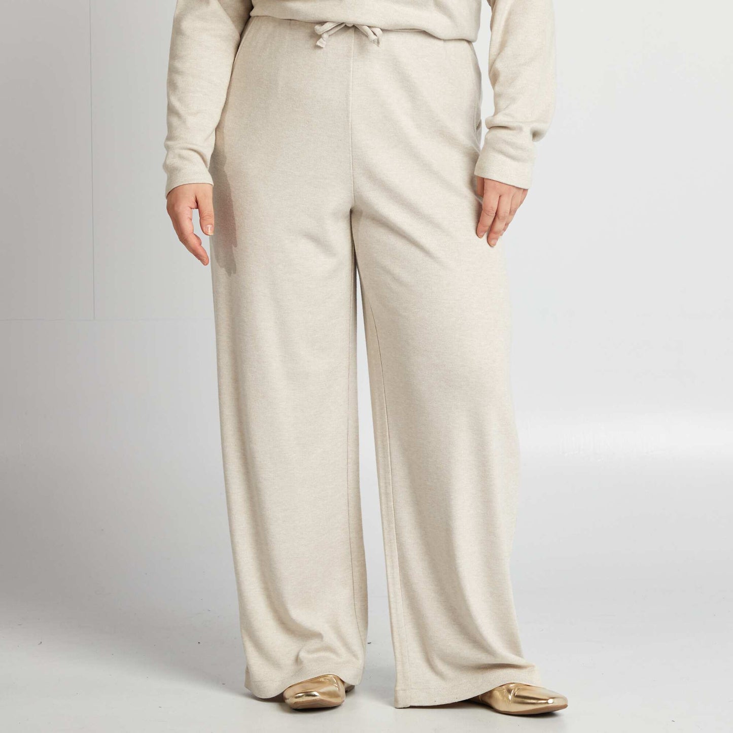 Pantalón de punto suave BEIGE