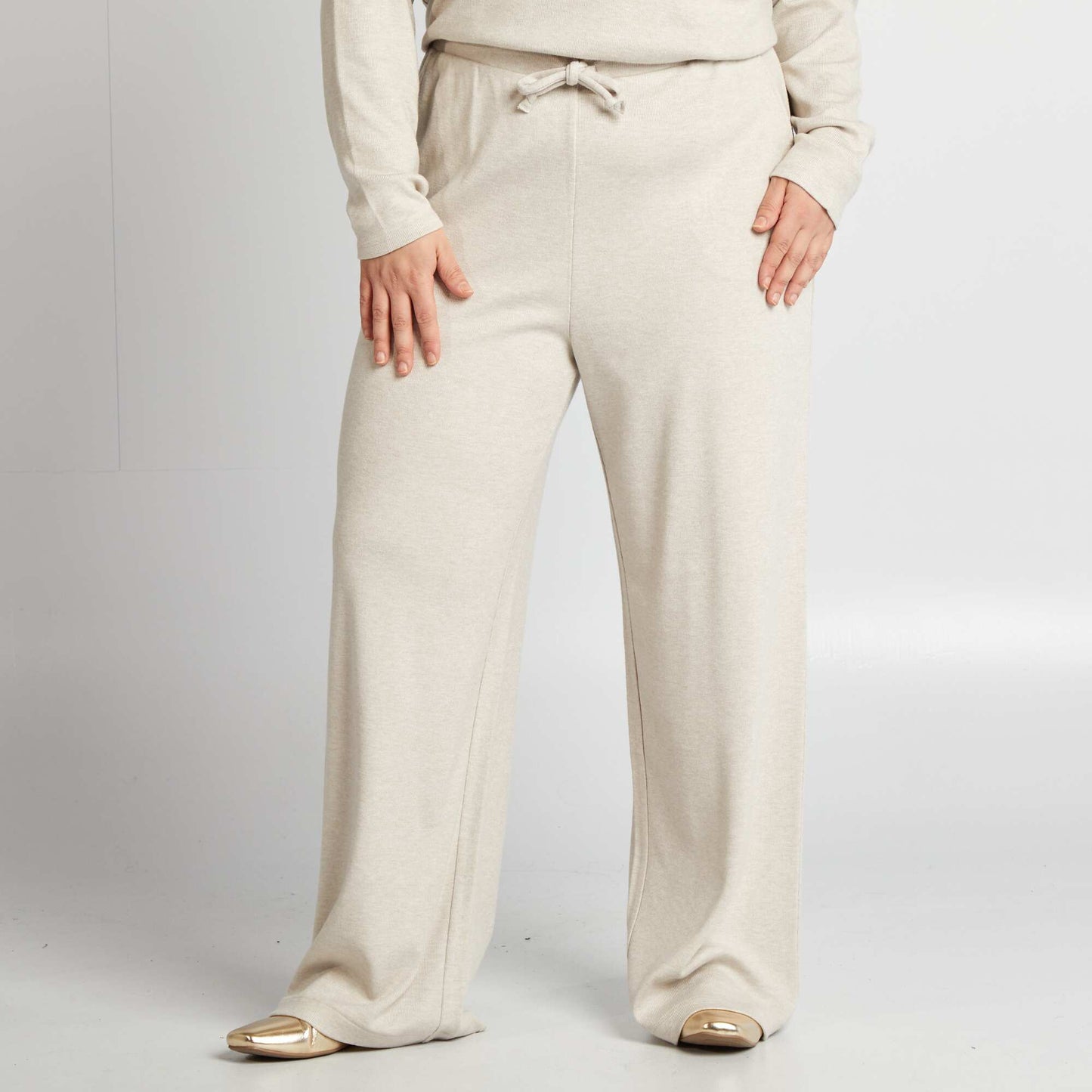 Pantalón de punto suave BEIGE