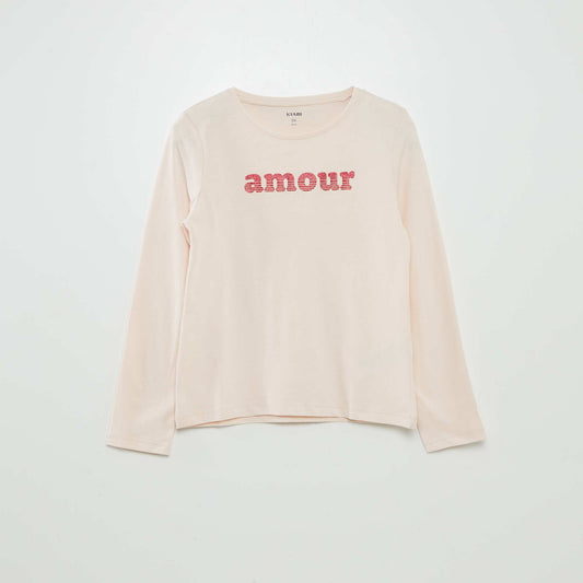Camiseta estampada de manga larga ROSA