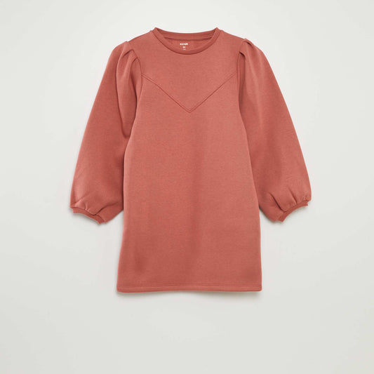 Vestido tipo buzo de chándal liso ROSA