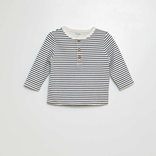 Camiseta con cuello panadero BLANCO