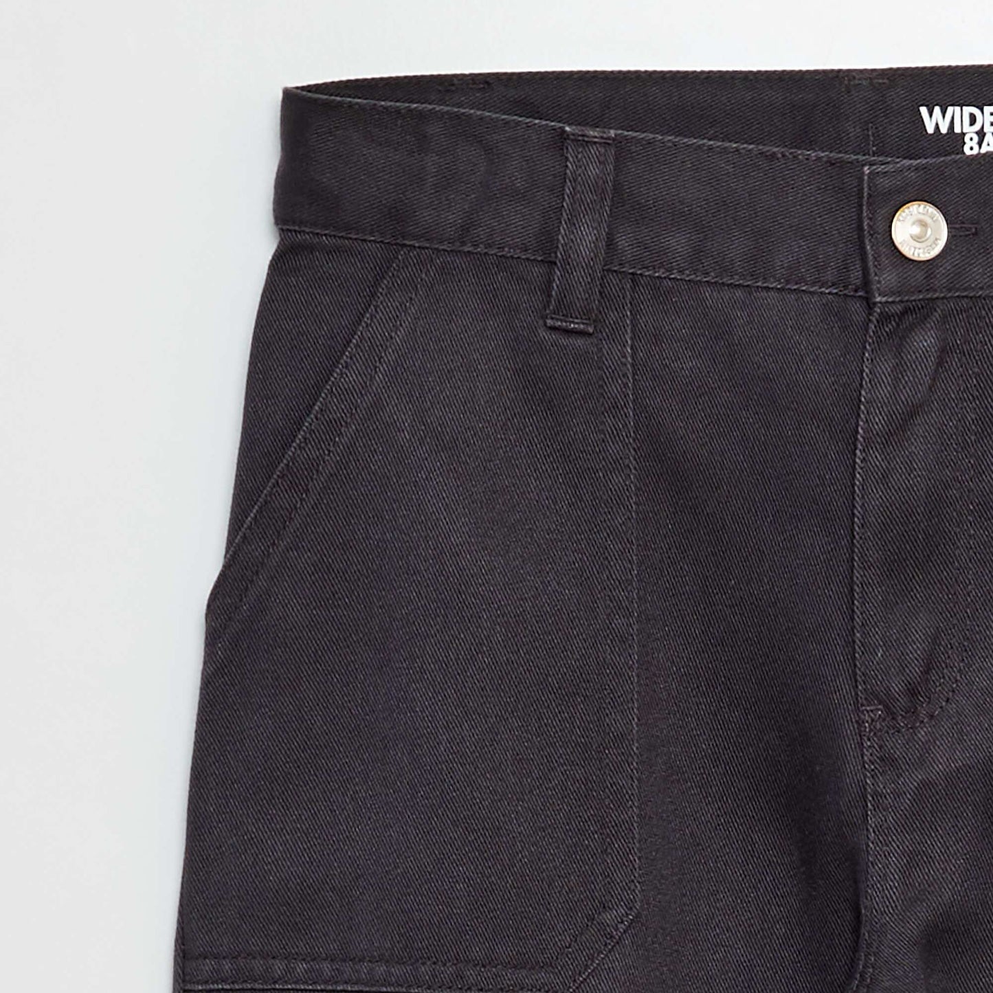 Pantalón de sarga multibolsillos NEGRO