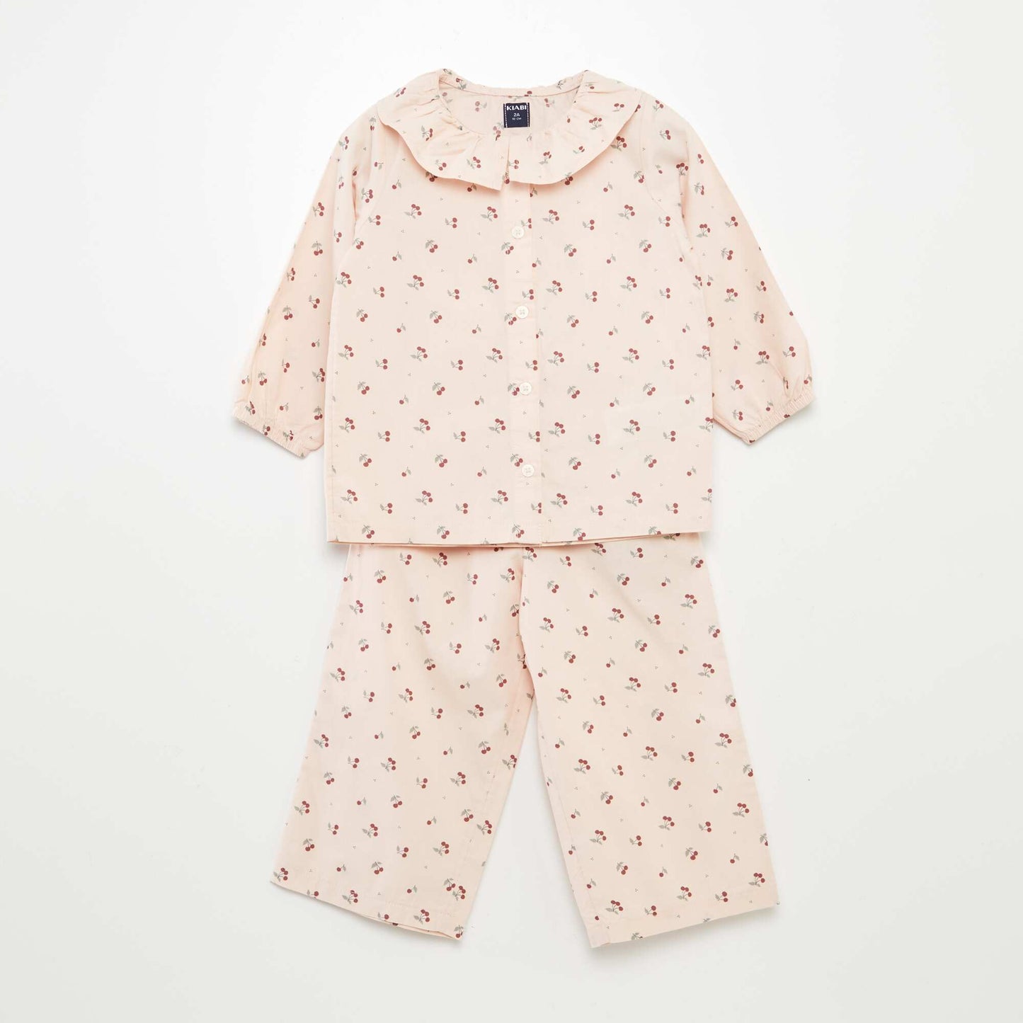 Pijama largo vichy - 2 piezas ROSA