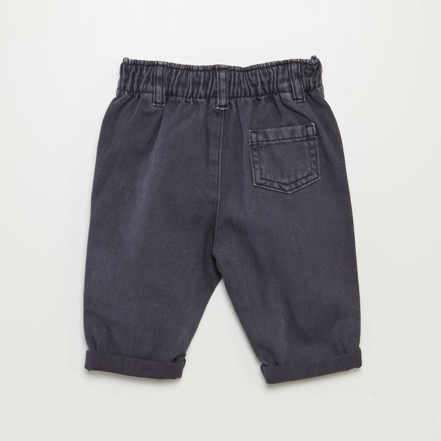 Pantalón de sarga paperbag NEGRO