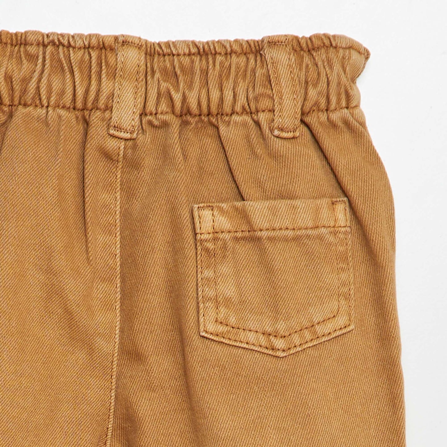 Pantalón de sarga paperbag BEIGE
