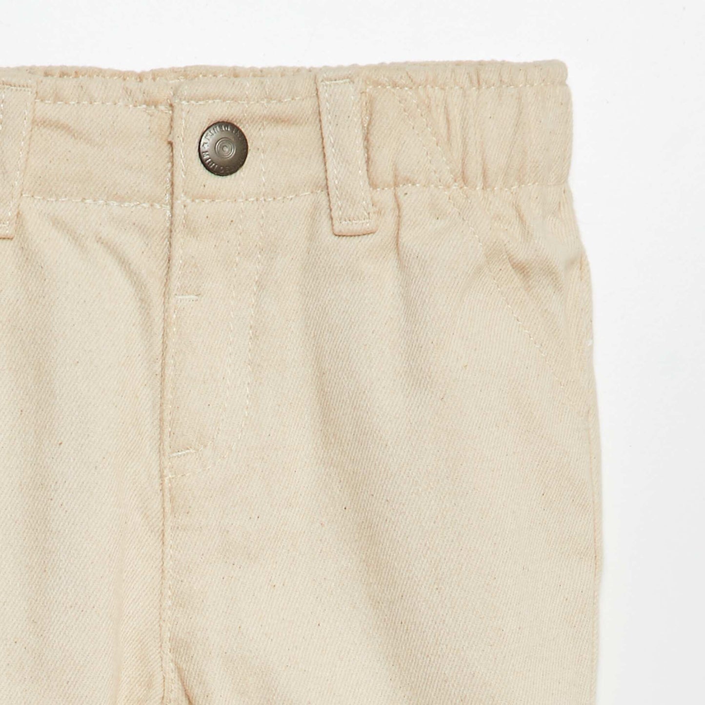 Pantalón de sarga paperbag BLANCO