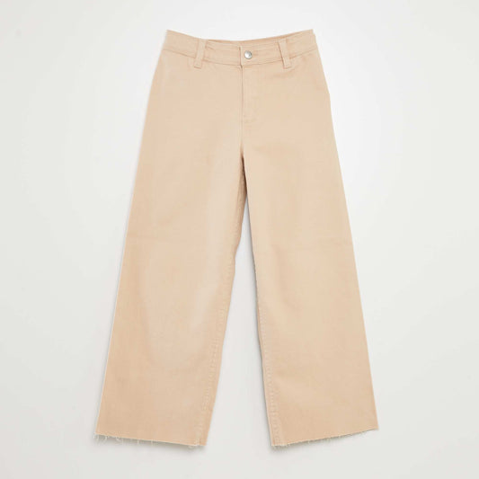Pantalón ancho/wide leg BEIGE