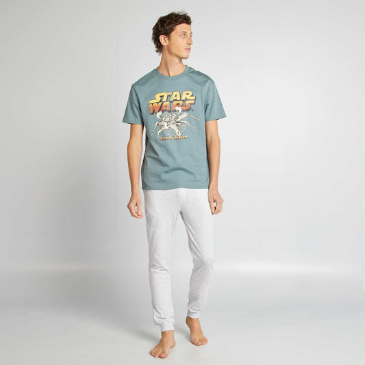 Pijama largo - estampado 'Star Wars' - 2 piezas VERDE