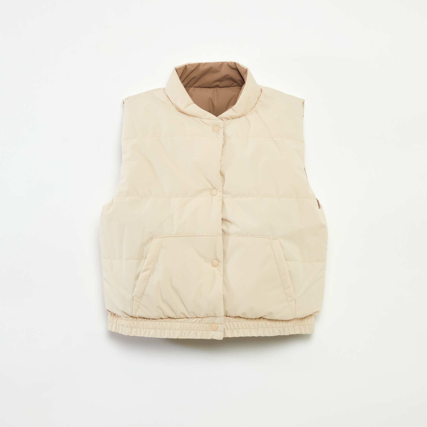 Anorak puffy reversible sin mangas MARRON