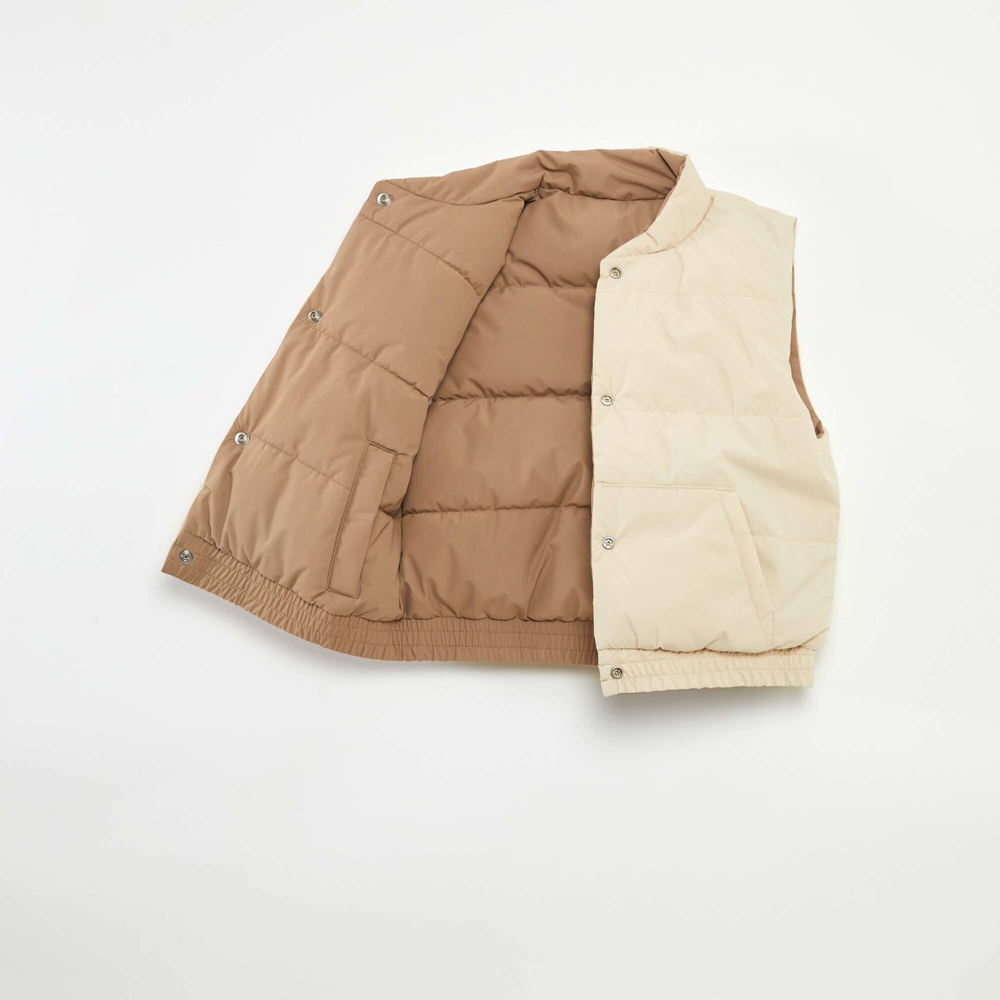 Anorak puffy reversible sin mangas MARRON