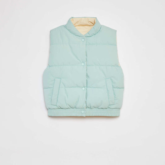 Anorak puffy reversible sin mangas VERDE