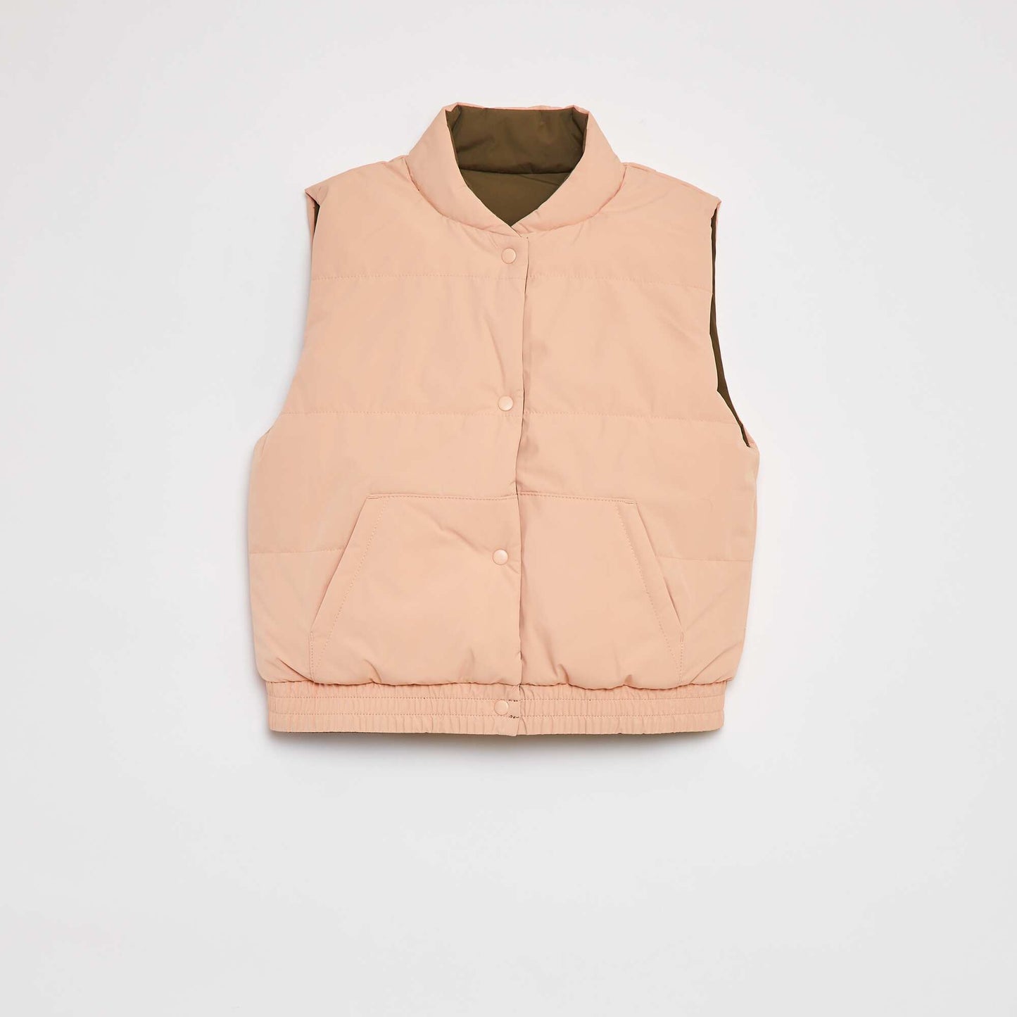 Anorak puffy reversible sin mangas KAKI