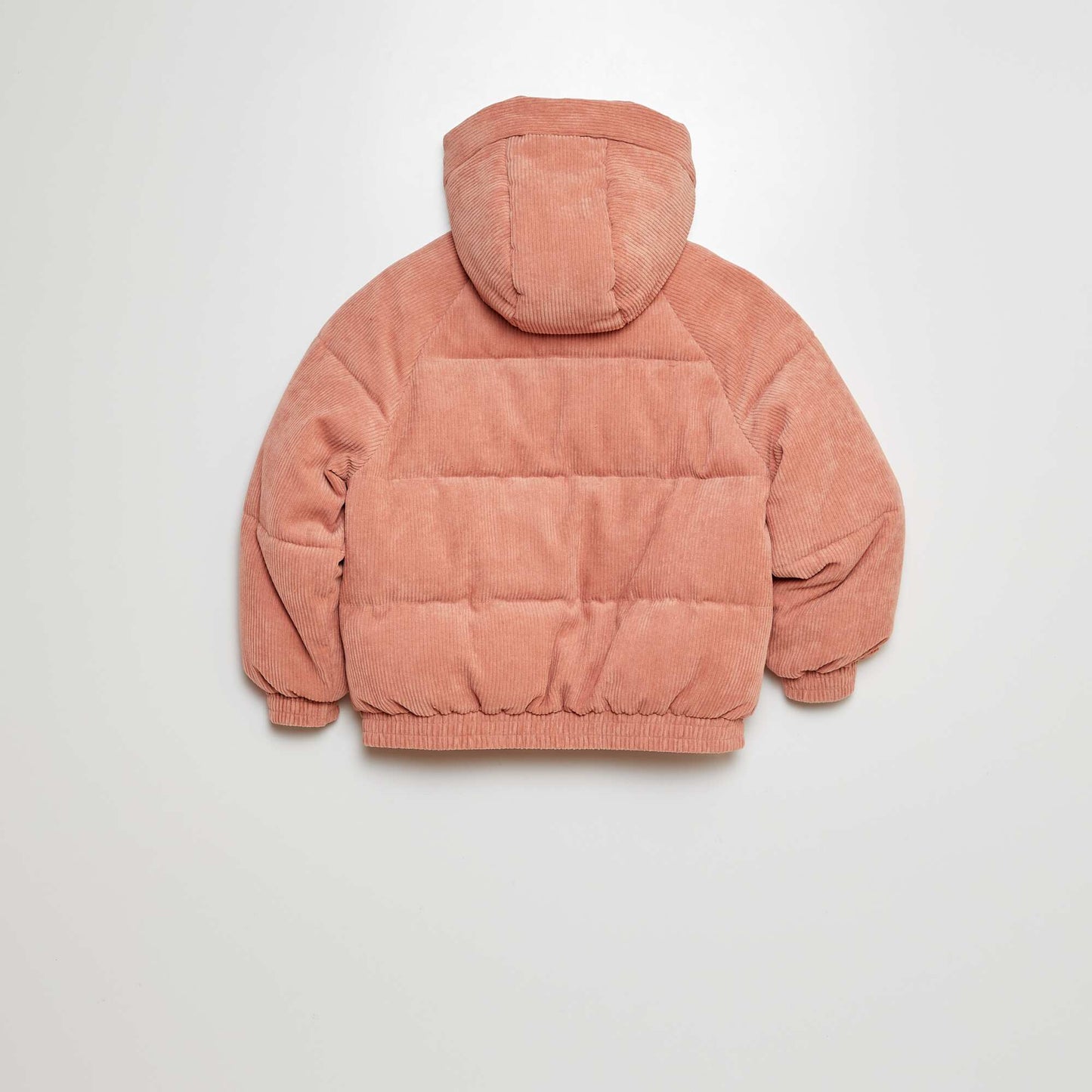 Anorak de canalé con capucha ROSA