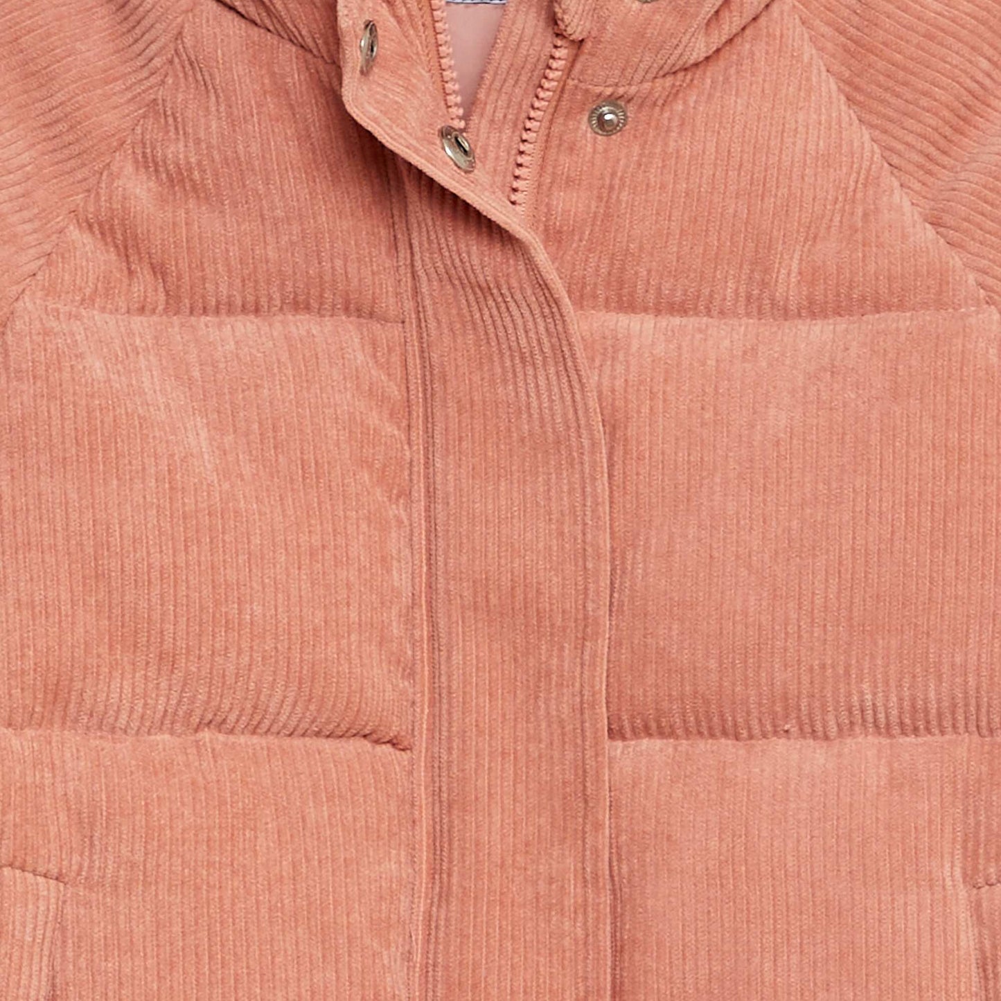 Anorak de canalé con capucha ROSA