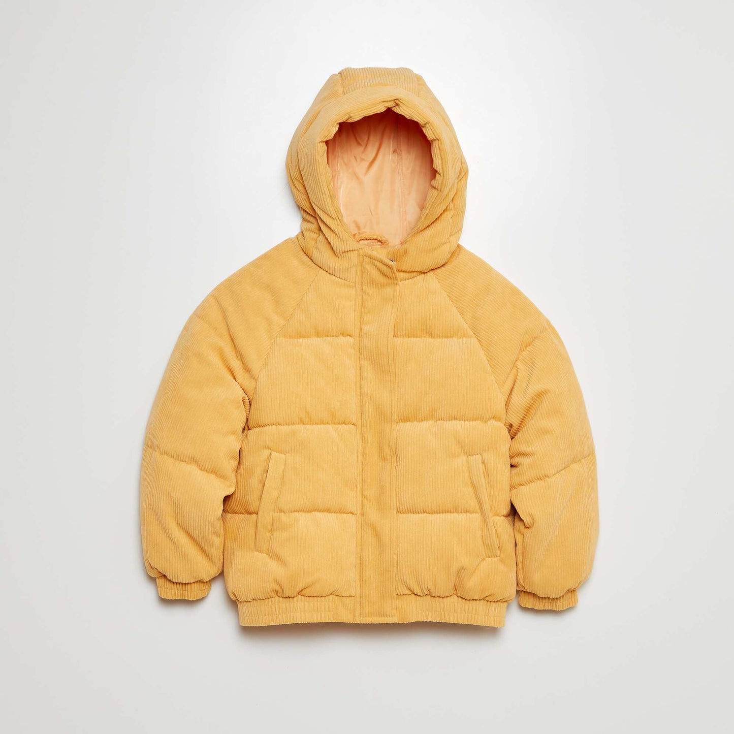 Anorak de canalé con capucha AMARILLO