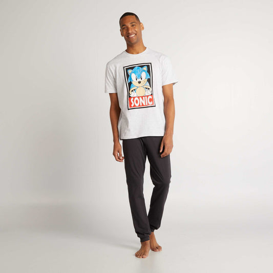 Pijama largo 'Sonic' - 2 piezas GRIS