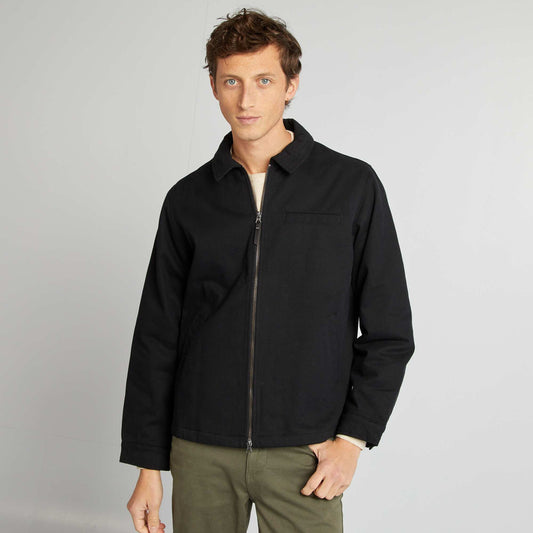 Campera corta gruesa de algodón NEGRO