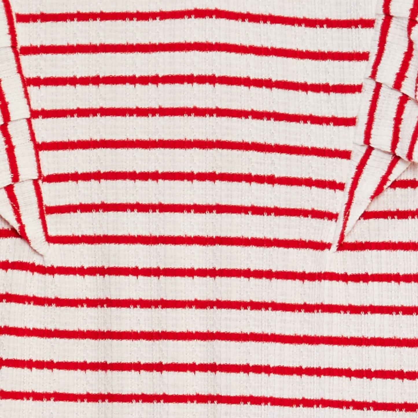Camisa de rayas con detalles de volantes ROJO