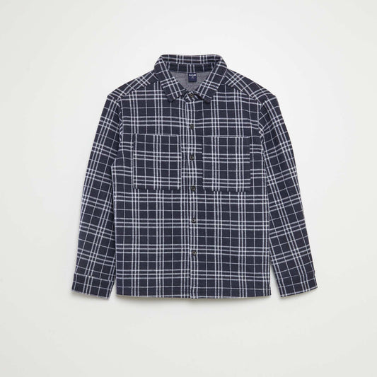 Camisa de cuadros de franela AZUL