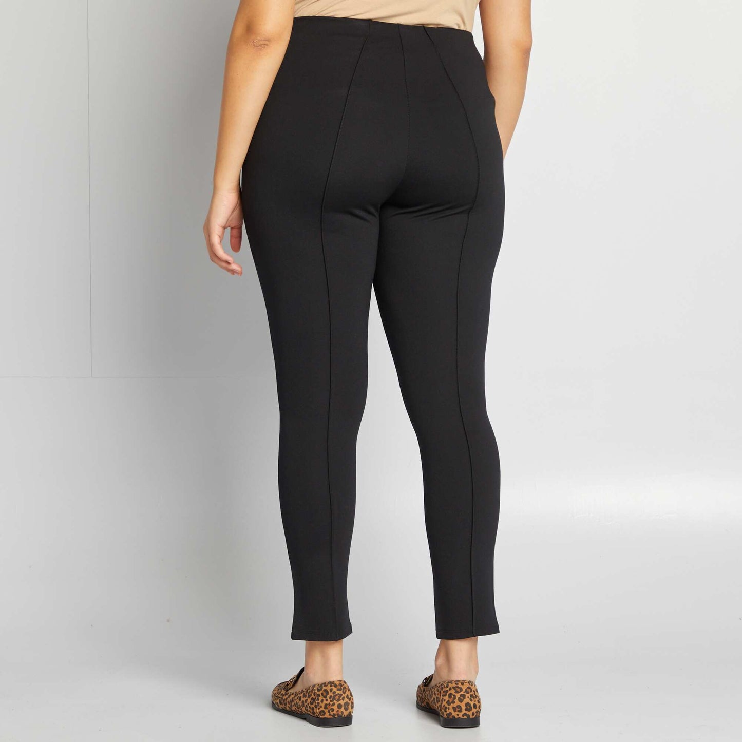 Legging largo con botones de fantasía NEGRO