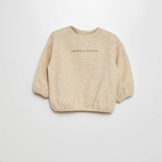 Sweater de punto suave BEIGE