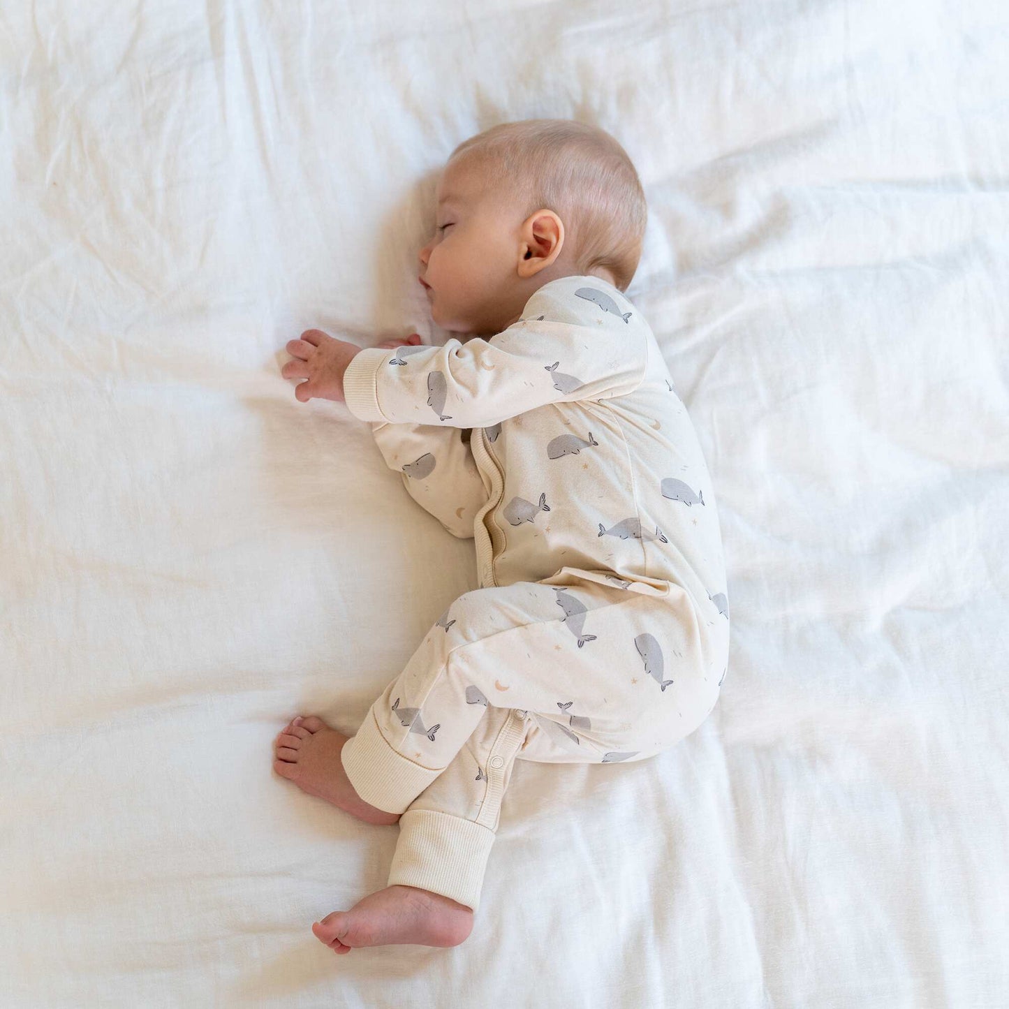 Conjunto de pijama + body + babero - 3 piezas BLANCO