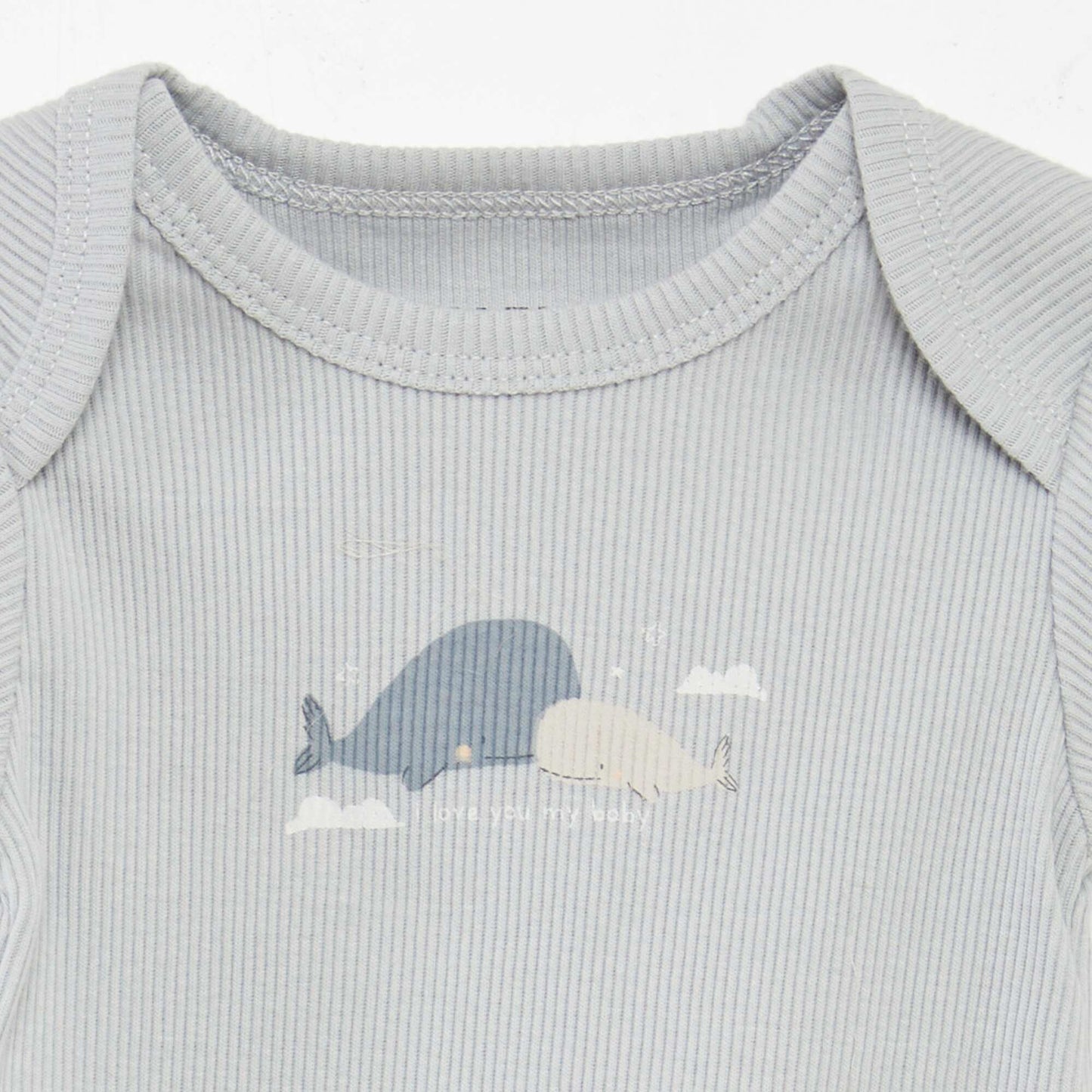 Conjunto de pijama + body + babero - 3 piezas BLANCO