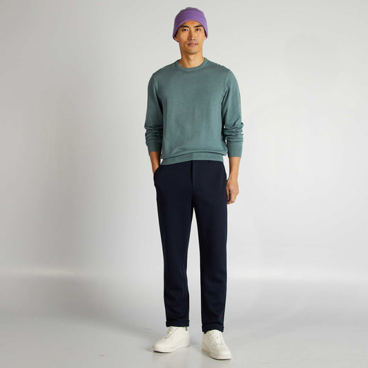 Pantalón de punto de piqué AZUL