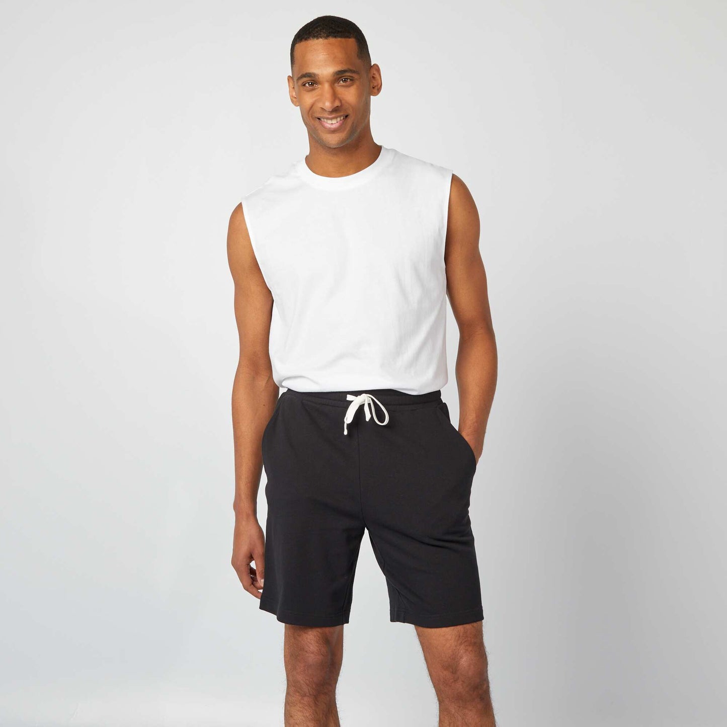Bermudas de chándal ligeras NEGRO
