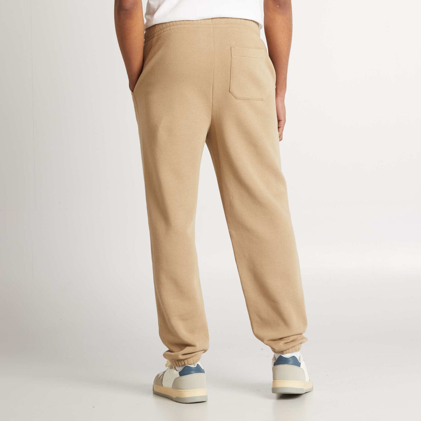 Pantalón de chándal regular liso BEIGE