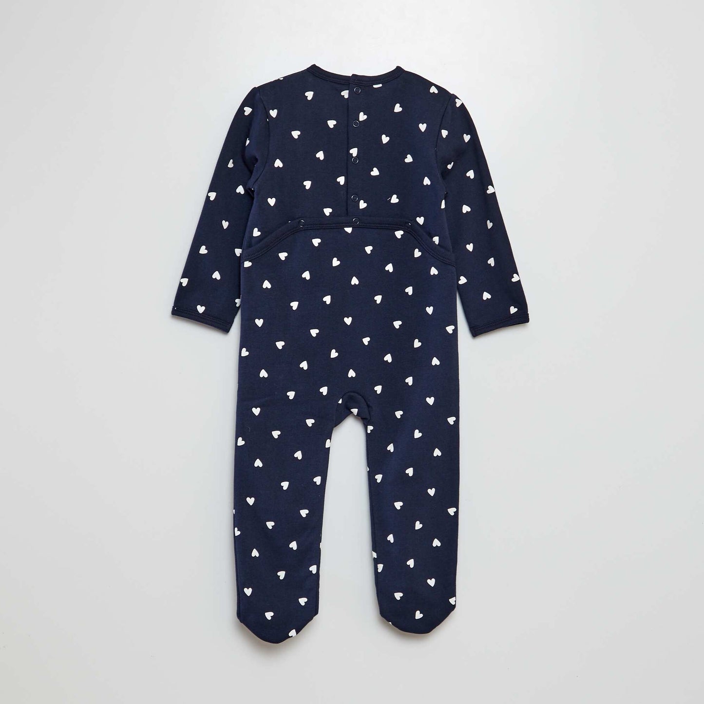 Conjunto de pijama + body + babero - San Valentín AZUL