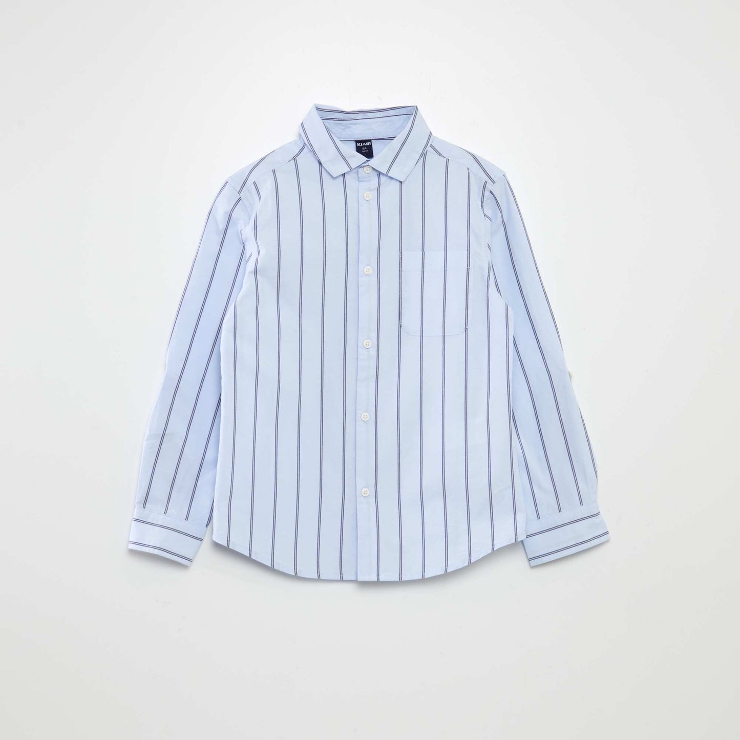 Camisa de popelina a rayas BLANCO