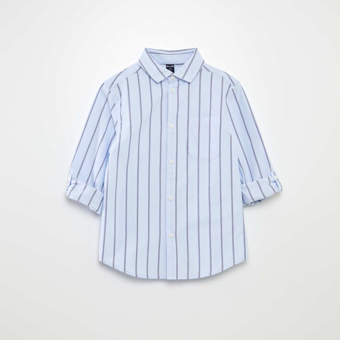 Camisa de popelina a rayas BLANCO