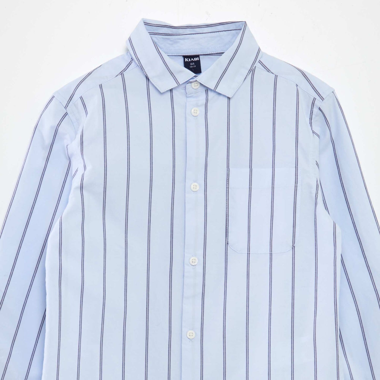 Camisa de popelina a rayas BLANCO