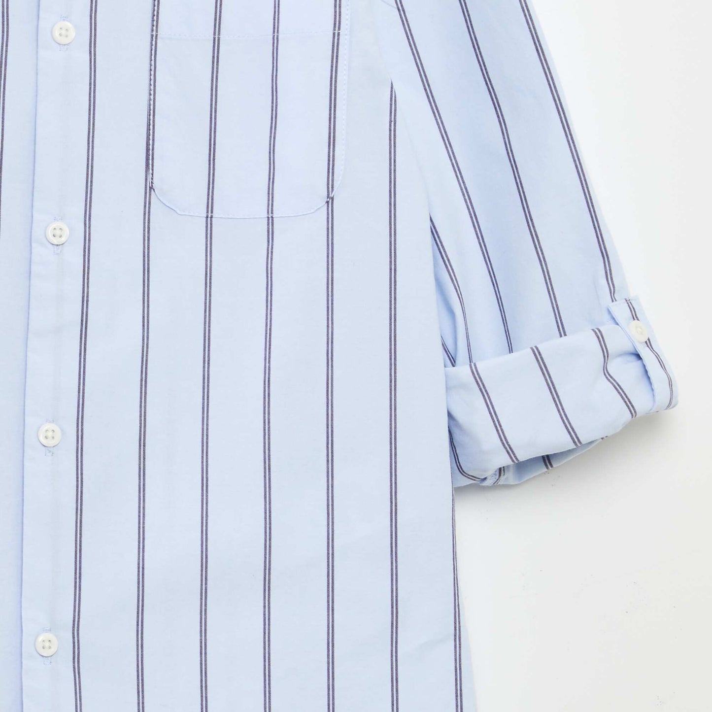 Camisa de popelina a rayas BLANCO