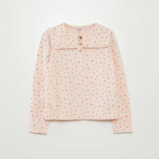 Camiseta cuadrada con cuello bebé ROSA
