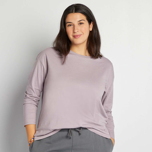 Camiseta de manga larga de punto PURPURA