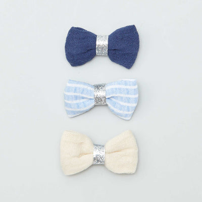 Pack de 3 pinzas con lazo AZUL