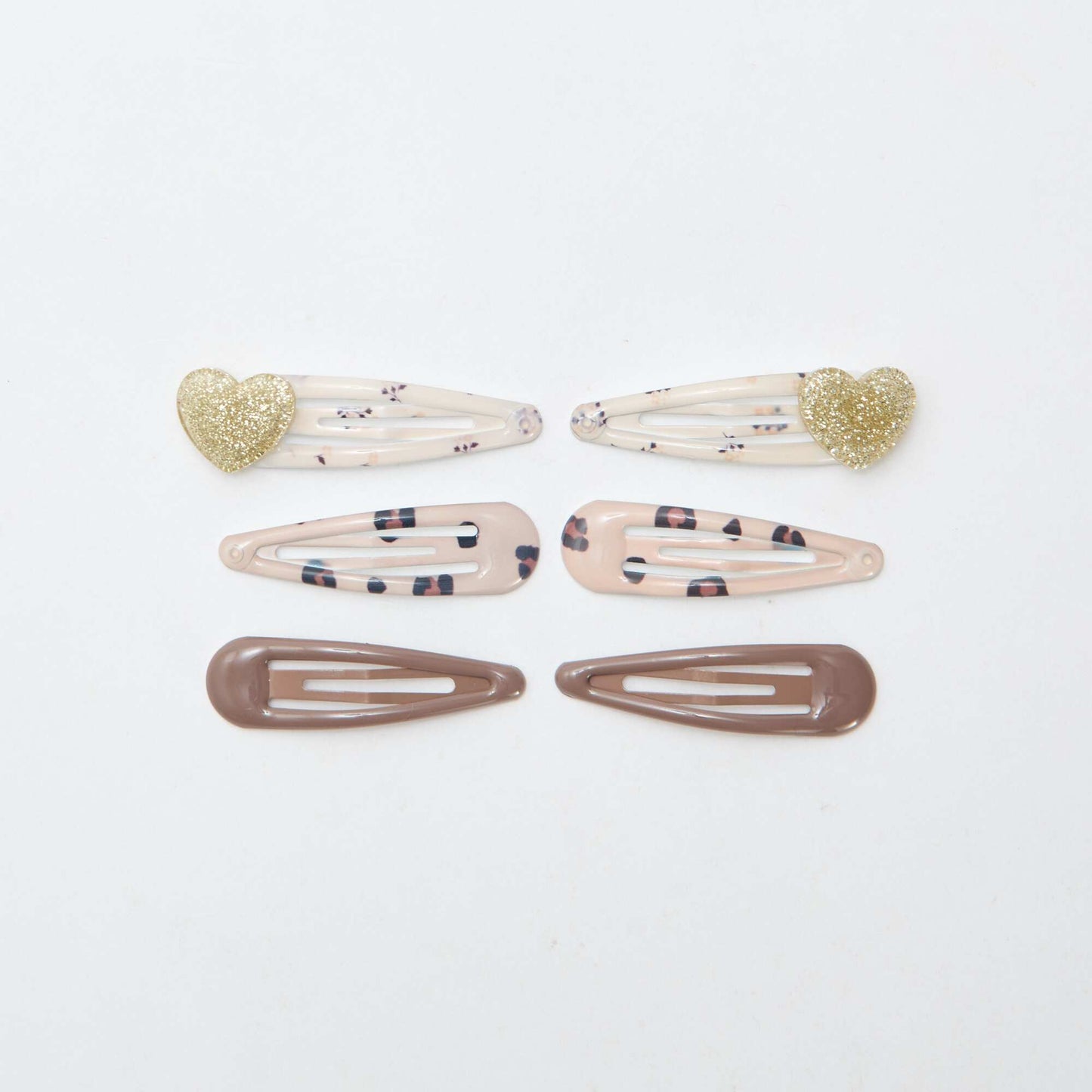 Pack de 6 pinzas clip MARRON