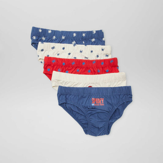 Pack de 5 slips 'Spidey' AZUL