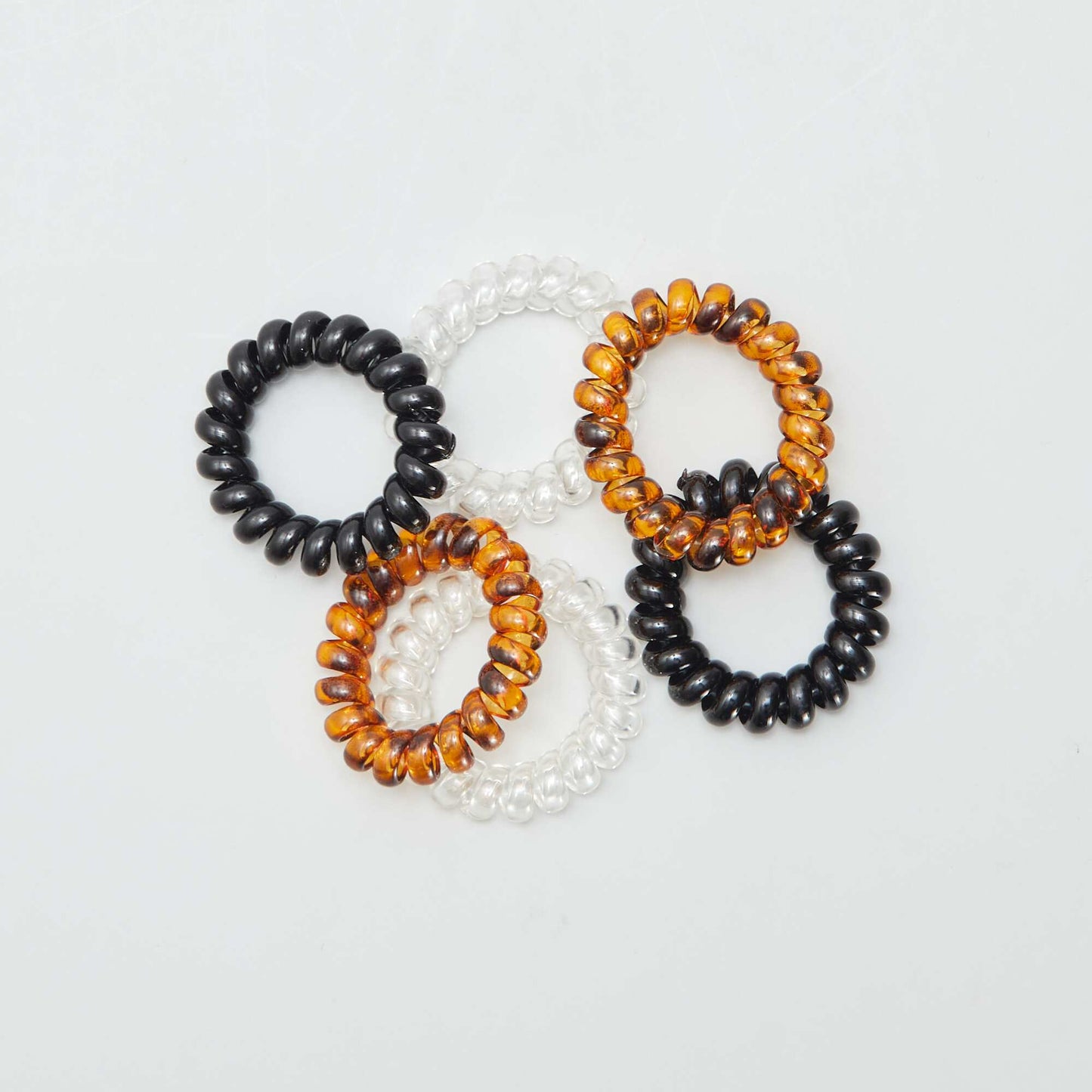 Pack de 6 gomas de espiral NEGRO