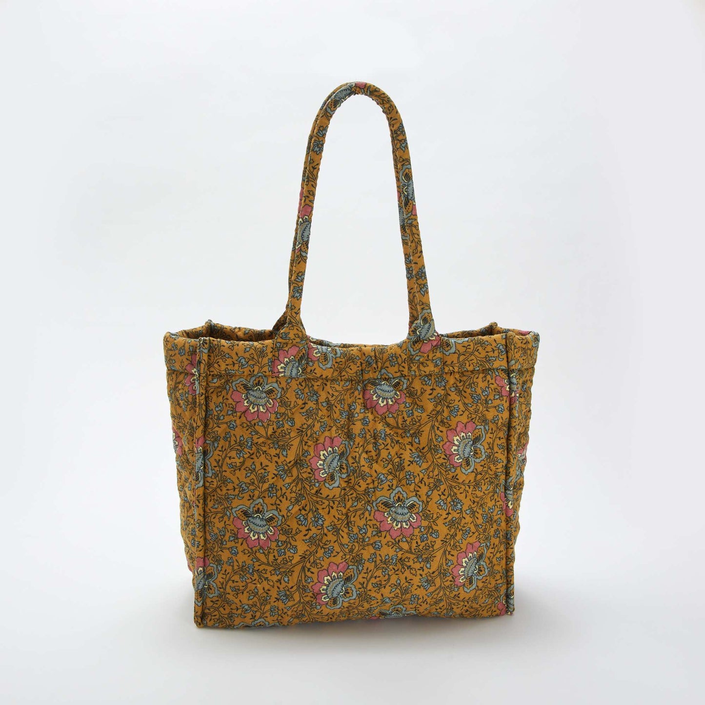 Bolso shopper acolchado estampado AMARILLO