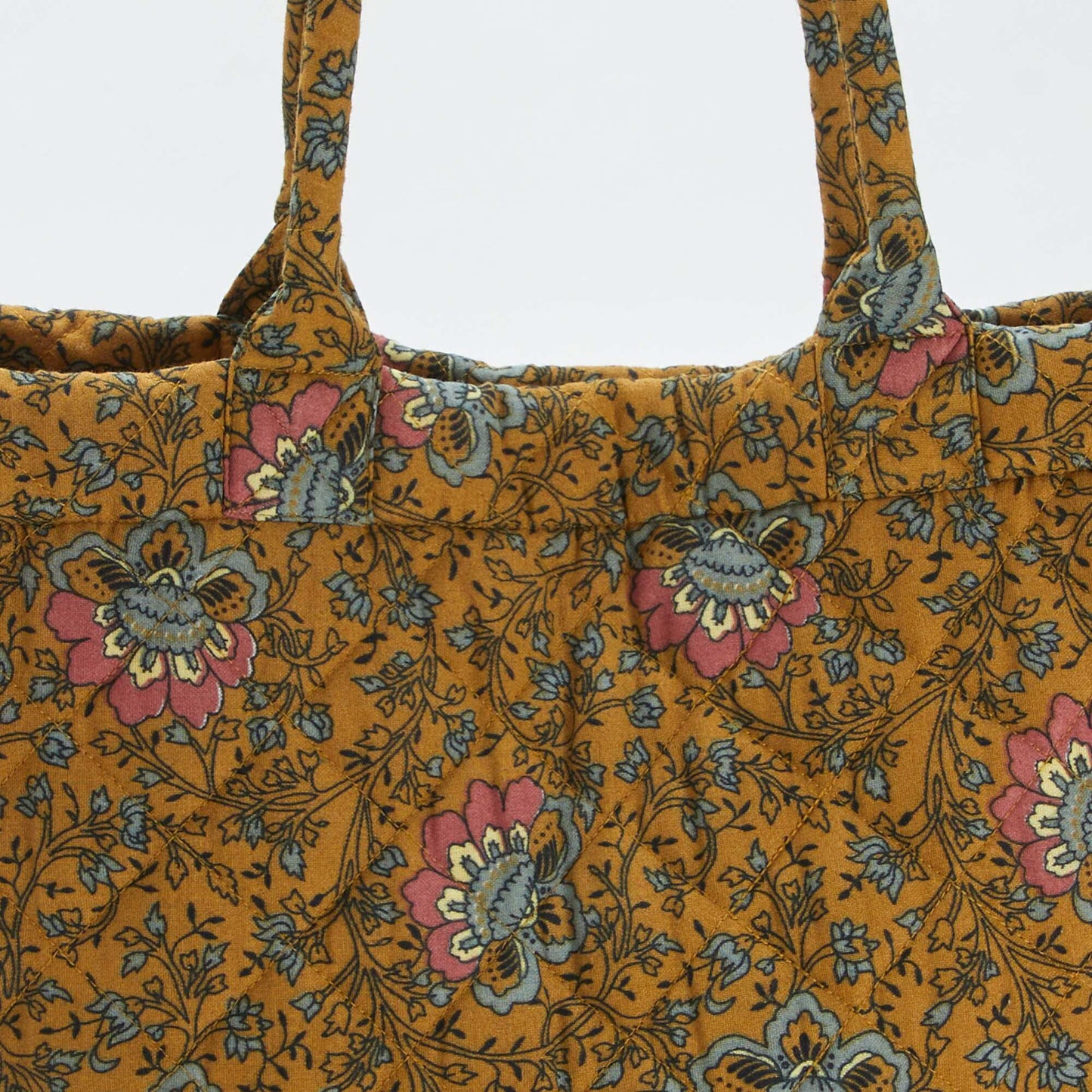 Bolso shopper acolchado estampado AMARILLO