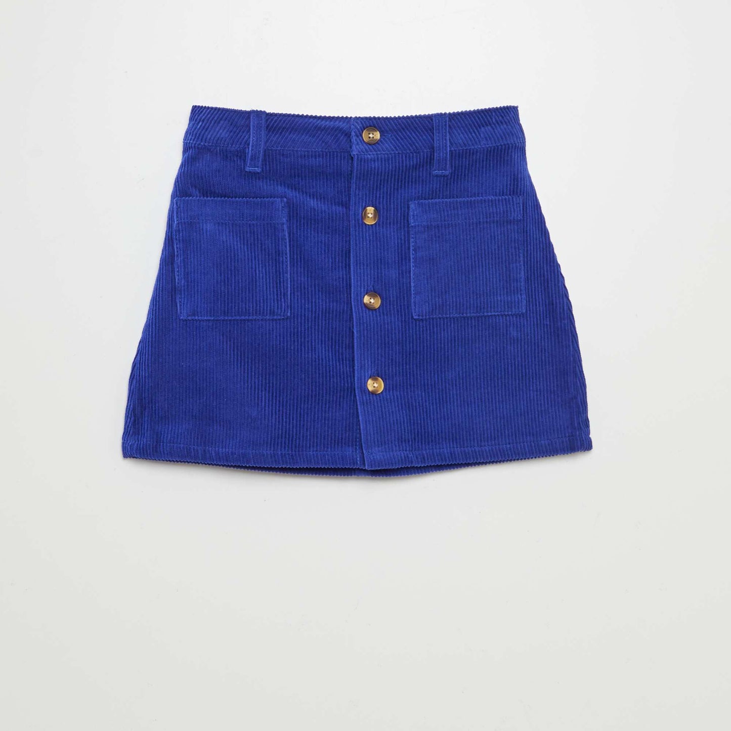 Falda corta de pana AZUL