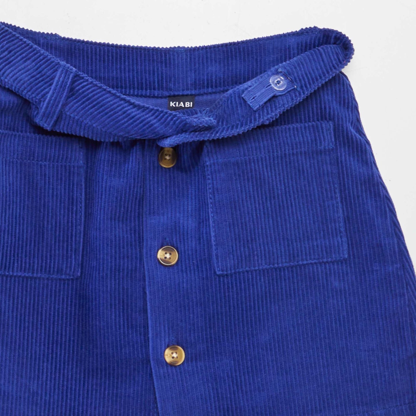 Falda corta de pana AZUL
