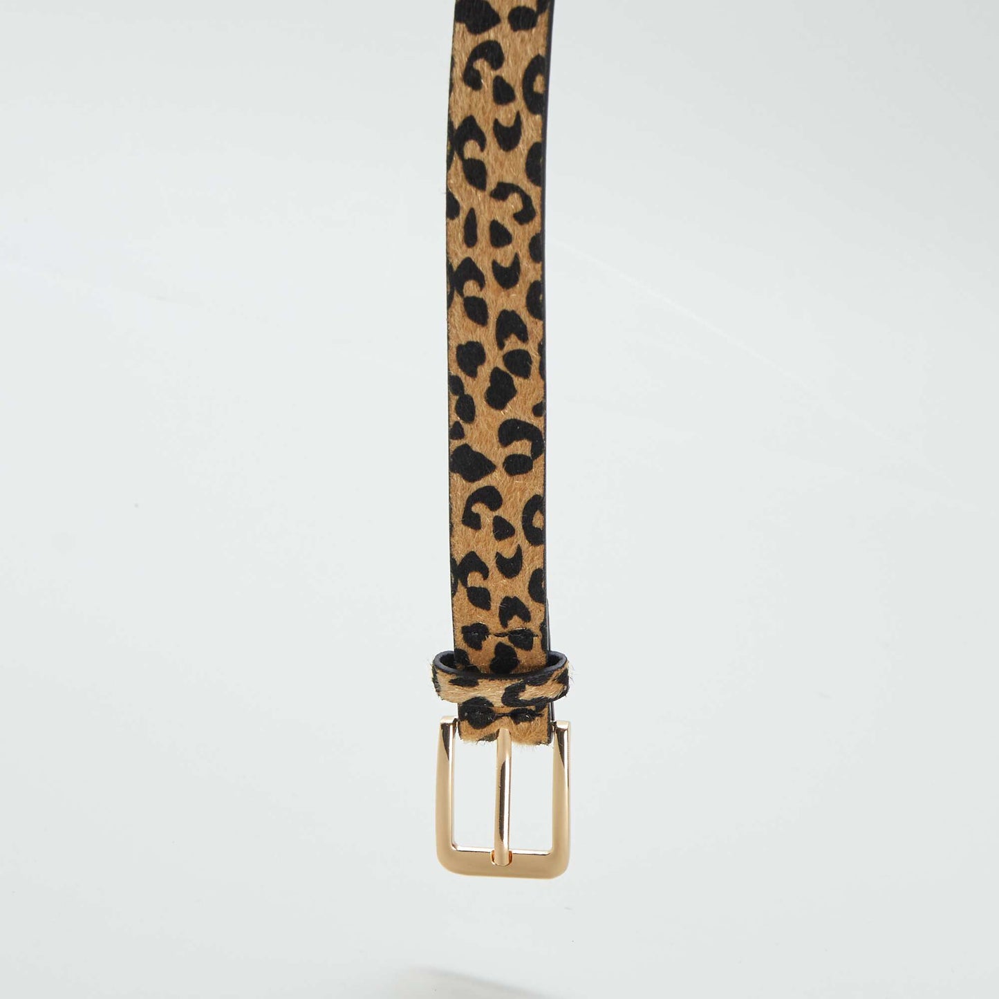 Cinturón con estampado de leopardo MARRON