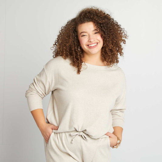 Camiseta de punto BEIGE