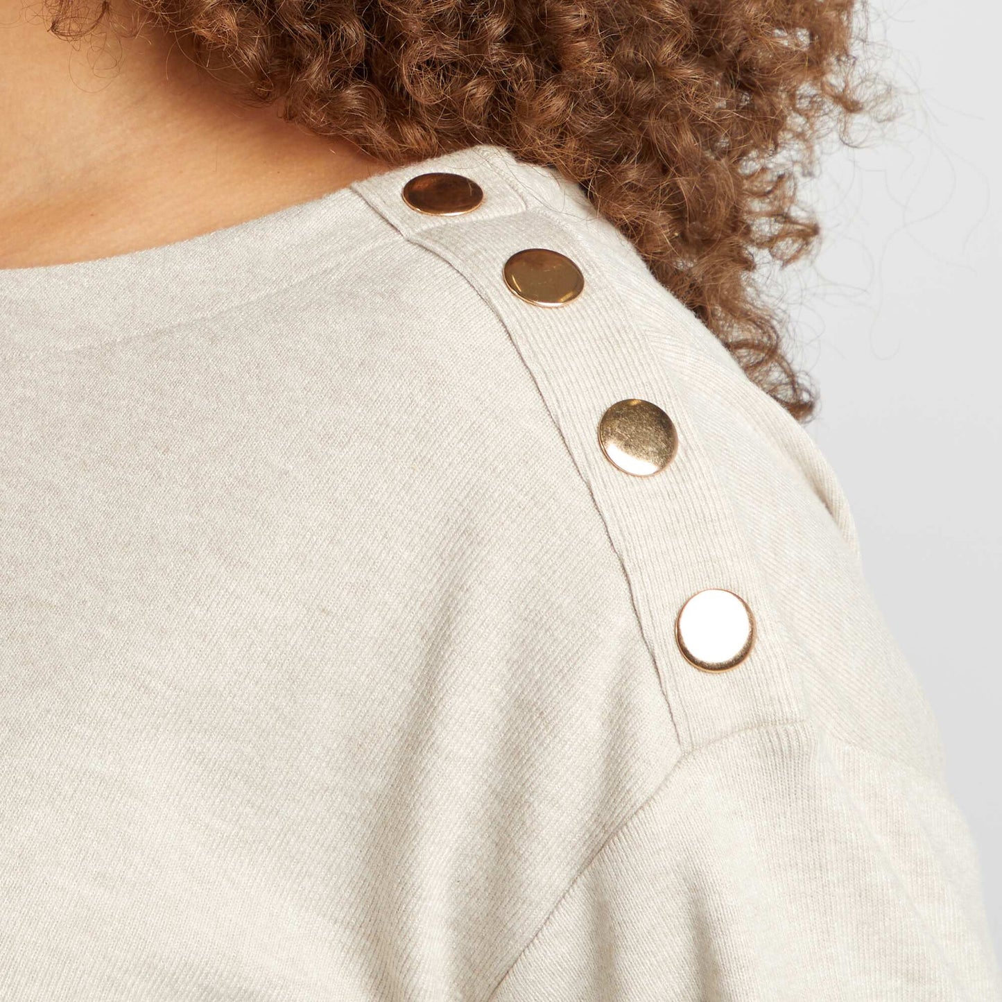 Camiseta de punto BEIGE